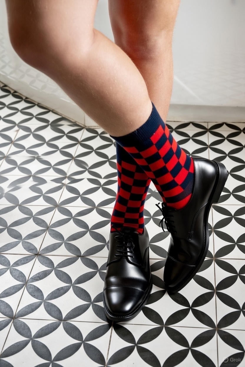 Checkerboard Check Sock