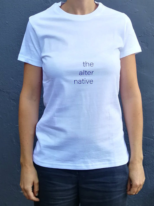Alternative White Cotton T-Shirt (womens)