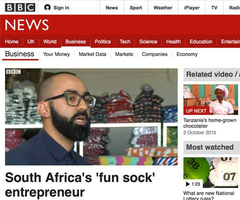 Nic Harry Socks Feature on the BBC