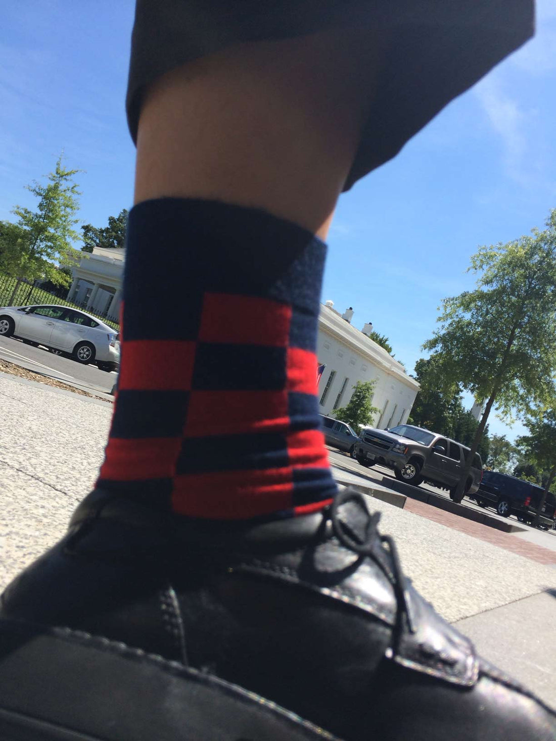 The Checkerboard Socks go to The White House!