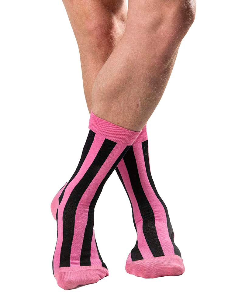 Pink Pinstripe Sock (7-11)