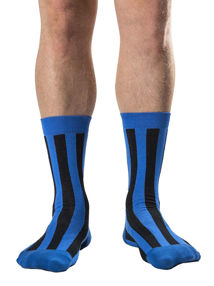 Blue Pinstripe Socks (7-11)