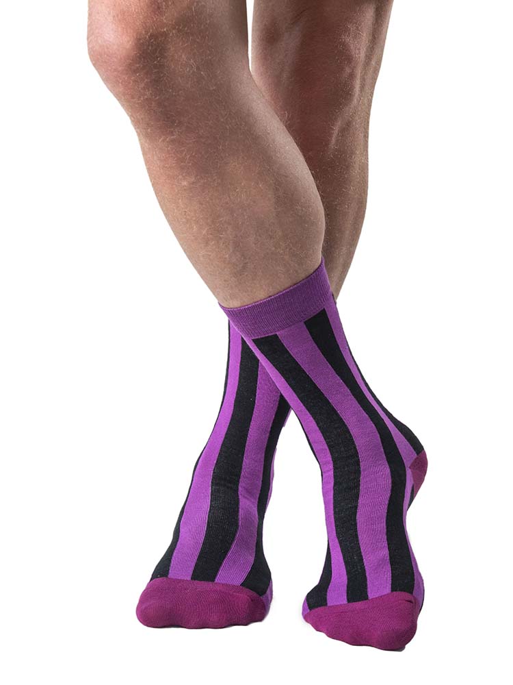 Purple Pinstripe Sock (7-11)