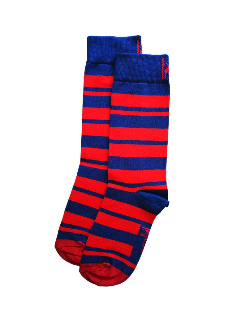 Red & Blue Stripe Sock (4-7)