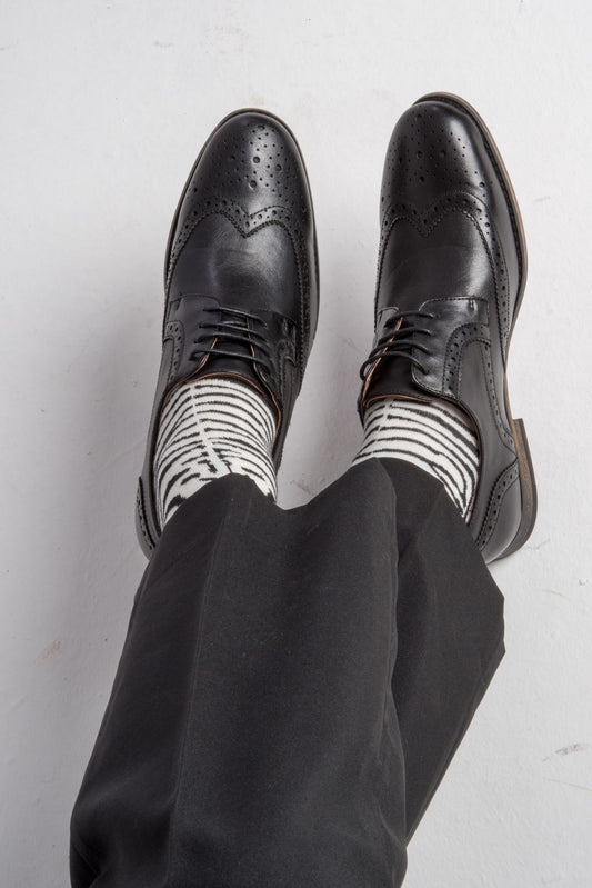 Black Zebra Sock (8-11)