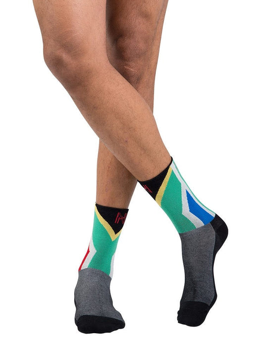 South African Flag Cycling Socks - Nic Harry Bamboo